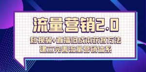 （10114期）流量-营销2.0：短视频+直播低成本获客方法，建立完善流量营销体系（72节）-创库88项目资源网