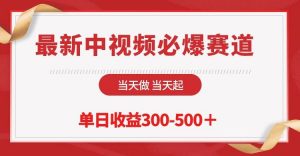 （10105期）最新中视频必爆赛道，当天做当天起，单日收益300-500＋！-创库88项目资源网