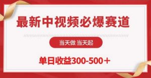 最新中视频必爆赛道,当天做当天起,单日收益300-500+【揭秘】-创库88项目资源网