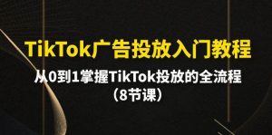 （10085期）TikTok广告投放入门教程，从0到1掌握TikTok投放的全流程（8节课）-创库88项目资源网