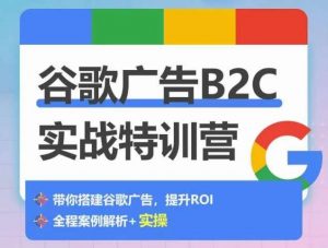 谷歌广告B2C实战特训营，500+谷歌账户总结经验，实战演示如何从0-1搭建广告账户-创库88项目资源网