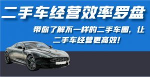 二手车经营效率罗盘-带你了解不一样的二手车圈，让二手车经营更高效！-创库88项目资源网