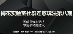 梅花实验室社群连怼玩法第八期，视频号连怼玩法 苹果卡特效技术【揭秘】-创库88项目资源网