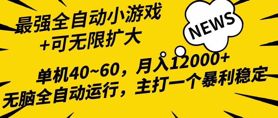 （10046期）2024最新全网独家小游戏全自动，单机40~60,稳定躺赚，小白都能月入过万-创库88项目资源网