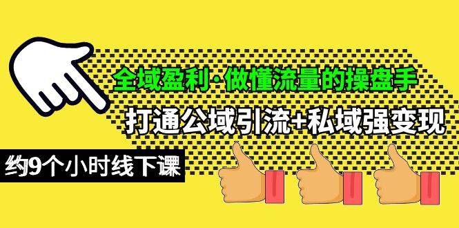 （10045期）全域盈利·做懂流量的操盘手，打通公域引流+私域强变现，约9个小时线下课-创库88项目资源网