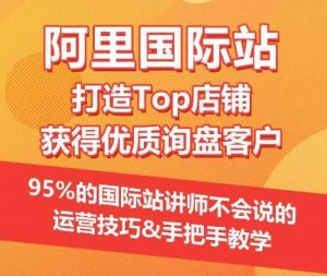 【阿里国际站】打造Top店铺&获得优质询盘客户，​95%的国际站讲师不会说的运营技巧-创库88项目资源网
