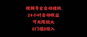 （10031期）视频号全自动挂机，24小时自动收益，可无限放大，0门槛0投入-创库88项目资源网