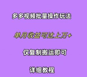 （10029期）拼多多视频带货快速过爆款选品教程 每天轻轻松松赚取三位数佣金 小白必…-创库88项目资源网