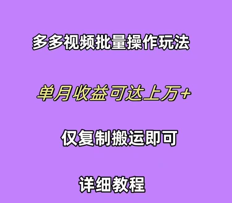 （10029期）拼多多视频带货快速过爆款选品教程 每天轻轻松松赚取三位数佣金 小白必…-创库88项目资源网