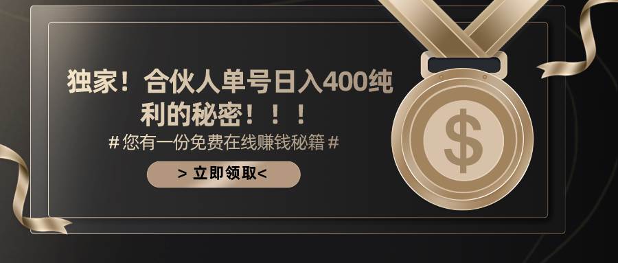 （10028期）合伙人广告撸金最新玩法，每天单号400纯利-创库88项目资源网