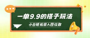 （10162期）小白也能轻松玩转的搭子项目，一单9.9，日入四位数-创库88项目资源网