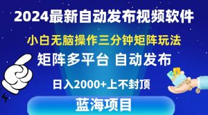 （10166期）2024最新视频矩阵玩法，小白无脑操作，轻松操作，3分钟一个视频，日入2k+-创库88项目资源网