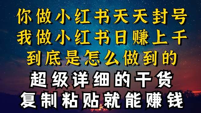 都知道小红书能引流私域变现，可为什么我能一天引流几十人变现上千，但你却频频封号违规被限流【揭秘】-创库88项目资源网