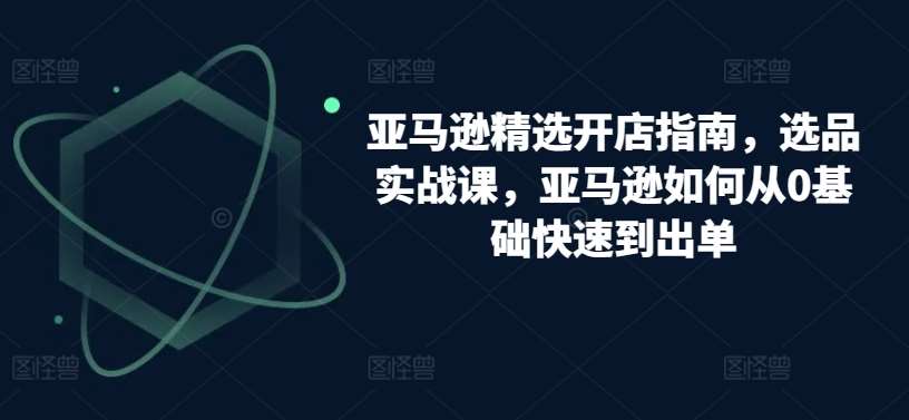 亚马逊精选开店指南，选品实战课，亚马逊如何从0基础快速到出单-创库88项目资源网