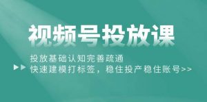 （10205期）视频号投放课：投放基础认知完善疏通，快速建模打标签，稳住投产稳住账号-创库88项目资源网