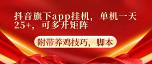 抖音旗下app自动挂机，单机一天收益25+，可多开矩阵-创库88项目资源网