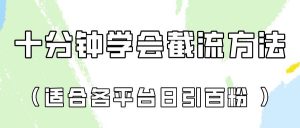十分钟学会各大平台节流，矩阵日引几百创业粉（像素级教程）！-创库88项目资源网