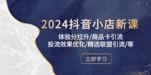 （10206期）2024抖音小店新课，体验分拉升/商品卡引流/投流效果优化/精选联盟引流/等-创库88项目资源网