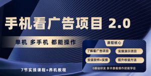 （10237期）手机看广告项目2.0，单机收益30+，提现秒到账可矩阵操作-创库88项目资源网