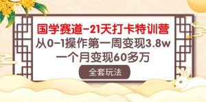 国学赛道21天打卡特训营：从0-1操作第一周变现3.8w，一个月变现60多万！-创库88项目资源网