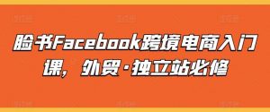 脸书Facebook跨境电商入门课，外贸·独立站必修-创库88项目资源网