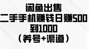 （10269期）闲鱼出售二手手机赚钱，日赚500到1000（养号+渠道）-创库88项目资源网