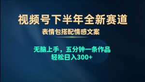 （10267期）视频号下半年全新赛道，表情包搭配情感文案 无脑上手，五分钟一条作品…-创库88项目资源网