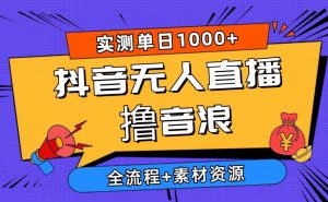 （10274期）2024抖音无人直播撸音浪新玩法 日入1000+ 全流程+素材资源-创库88项目资源网
