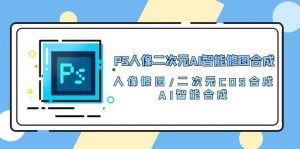 （10286期）PS人像二次元AI智能修图 合成 人像修图/二次元 COS合成/AI 智能合成/100节-创库88项目资源网