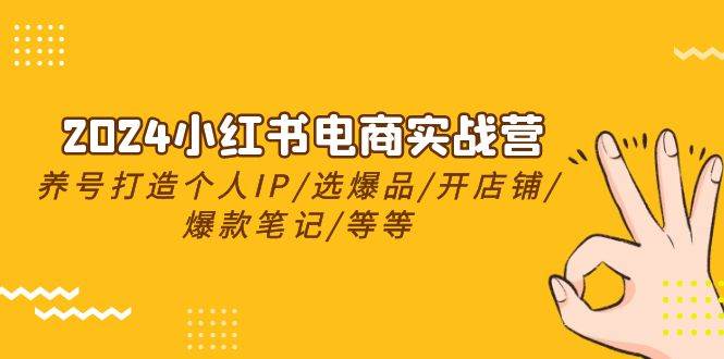 2024小红书电商实战营，养号打造IP/选爆品/开店铺/爆款笔记/等等（24节）-创库88项目资源网