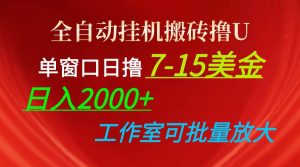 （10409期）全自动挂机搬砖撸U，单窗口日撸7-15美金，日入2000+，可个人操作，工作…-创库88项目资源网