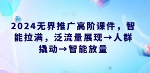 2024无界推广高阶课件，智能拉满，泛流量展现→人群撬动→智能放量-创库88项目资源网