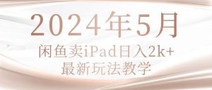 （10459期）2024年5月闲鱼卖ipad日入2k，最新玩法教学-创库88项目资源网