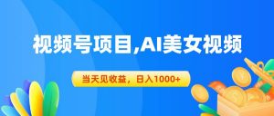 （10501期）视频号蓝海项目,AI美女视频，当天见收益，日入1000+-创库88项目资源网