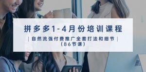 （10495期）拼多多1-4月份培训课程，自然流强付费推广全套打法和细节（86节课）-创库88项目资源网