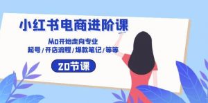 （10492期）小红书电商进阶课：从0开始走向专业 起号/开店流程/爆款笔记/等等（20节）-创库88项目资源网