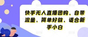 快手无人直播团购，自带流量，简单好做，适合新手小白【揭秘】-创库88项目资源网