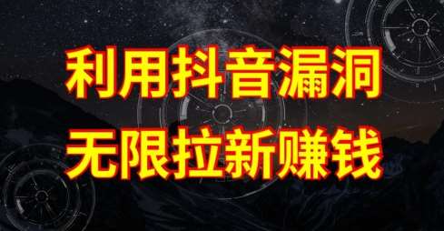 利用抖音链接漏洞，无限拉新赚钱【漏洞原理+操作流程】【揭秘】-创库88项目资源网