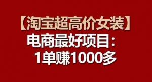 【淘宝超高价女装】电商最好项目：每一单都是高利润-创库88项目资源网