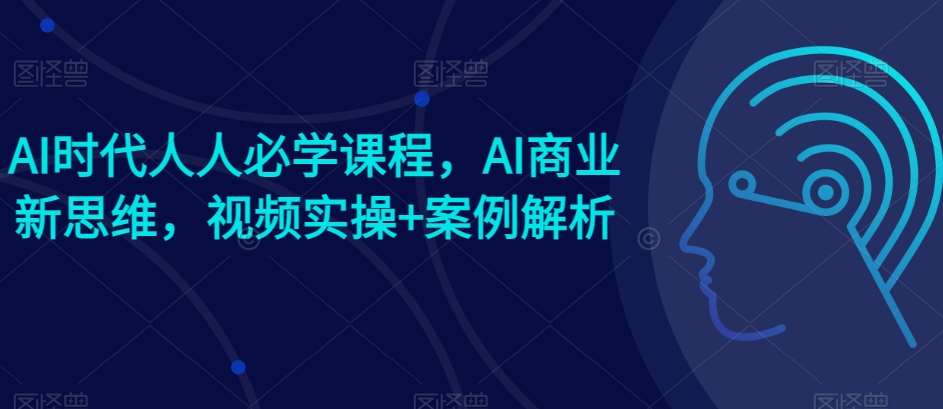 AI时代人人必学课程，AI商业新思维，视频实操+案例解析【赠AI商业爆款案例】-创库88项目资源网