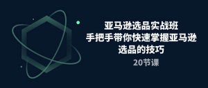 （10533期）亚马逊选品实战班，手把手带你快速掌握亚马逊选品的技巧（20节课）-创库88项目资源网