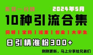 （10545期）0投入，每天搞300+“同城、宝妈、减重、创业、大学生”等10大流量！-创库88项目资源网
