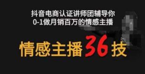 情感主播36技+镜头表现力，辅导你0-1做月销百万的情感主播-创库88项目资源网
