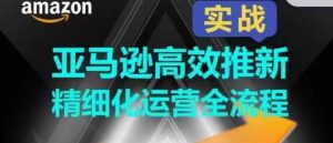 亚马逊高效推新精细化运营全流程，全方位、快速拉升产品排名和销量!-创库88项目资源网