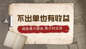 （10562期）2024咸鱼暴力掘金，不出单也有收益，两小时见效，当天突破500+-创库88项目资源网
