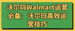 沃尔玛Walmart运营必备：沃尔玛高效运营技巧-创库88项目资源网