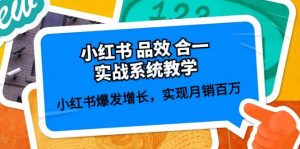 （10568期）小红书 品效 合一实战系统教学：小红书爆发增长，实现月销百万 (59节)-创库88项目资源网