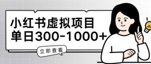 小红书虚拟项目家长会项目，单日一到三张【揭秘】-创库88项目资源网
