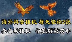 （10594期）海外抖音挂机，全自动挂机，每天轻松两张-创库88项目资源网