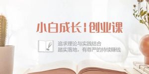 （10603期）小白成长|创业课：追求理论与实践结合，踏实落地，有尊严的持续赚钱-42节-创库88项目资源网